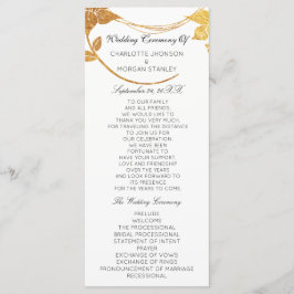 ホワイト金ゴールドフローライベント結婚式 プログラム公式 プログラム