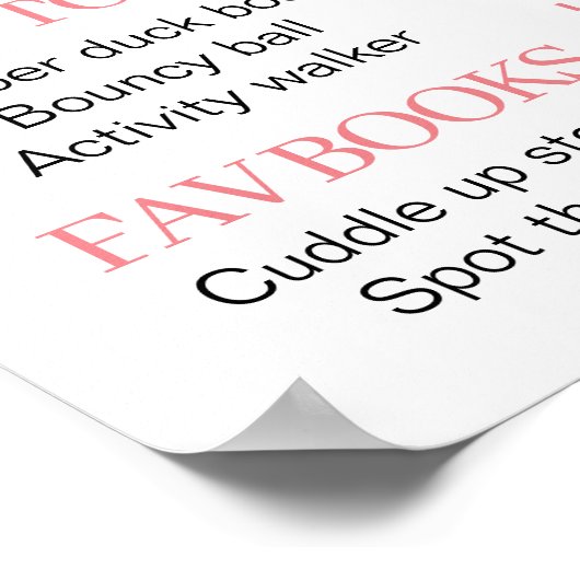 ホワイト金ゴールドフローラカボチャ1st誕生日マイルストーン ポスター (角)