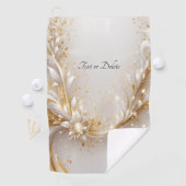 ホワイト金ゴールドフローラゴルフタオル ゴルフタオル (インサイチュ)