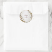 ホワイト金ゴールドフローラシール ラウンドシール (バッグ)