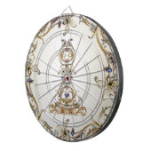 ホワイト金ゴールドフローラダーツボード ダーツボード (正面右)