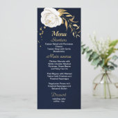 ホワイト金ゴールドフローラネイビーブルーメニュー メニュー (スタンド正面)