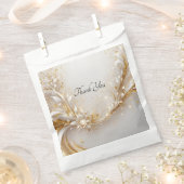 ホワイト金ゴールドフローラ優先バッグ フェイバーバッグ (クリップ留めされた状態)