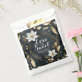 ホワイト金ゴールドフローラ結婚リースの愛のギュ感謝していート フェイバーバッグ (封をした状態)