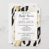 ホワイト金ゴールドブラック南西コウィド 招待状 (正面)