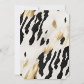 ホワイト金ゴールドブラック南西コウィド 招待状 (裏面)