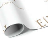 ホワイト金ゴールドブランドのビジネス企業パッケージ ラッピングペーパー (ロールコーナー)