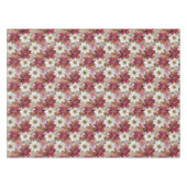 ホワイト金ゴールドブルガンディピンククリスマスポインセチア テーブルクロス (正面(横))