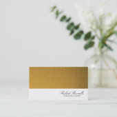 ホワイト金ゴールドプレーンモダンコンサルタントの名刺 名刺 (スタンド正面)