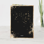 ホワイト金ゴールドボタニカルフローラブ素朴ラック結婚ズ 招待状 (裏面)