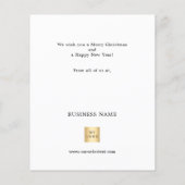 ホワイト金ゴールドボーブル写真事業クリスマスカード (裏面)