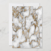 ホワイト金ゴールドマーブルロースクール卒業パーティー 招待状 (裏面)