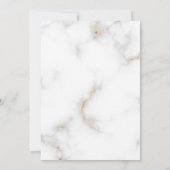 ホワイト金ゴールドミニマリスト動物の赤ちゃんシャワー 招待状 (裏面)