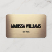 ホワイト金ゴールドミニマルプロフェッショナル名刺 名刺 (正面)