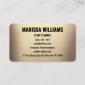 ホワイト金ゴールドミニマルプロフェッショナル名刺 名刺 (裏面)