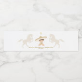 ホワイト金ゴールドメキシカンバプテスマ&ファースト誕生日 ペットボトルラベル (シングルラベル)