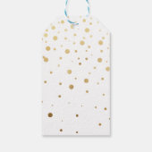 ホワイト金ゴールドメリークリスマスユーカリリース ギフトタグ (裏面)