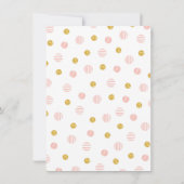 ホワイト金ゴールドリトルカボチャベビーシャワー招待状 招待状 (裏面)