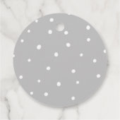 ホワイト金ゴールドリトルカボチャ赤ちゃんシャワーメッセージカード フェイバータグ (裏面)