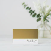 ホワイト金ゴールドルックモダンコンサルタント名刺 名刺 (スタンド正面)