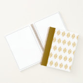 ホワイト金ゴールドレースゲストブックギフト ノートブック (内部)