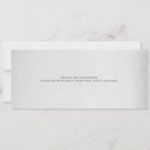 ホワイト金ゴールドヴィンテージシネ結婚マのチケットとRSVP 招待状 (裏面)