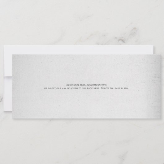 ホワイト金ゴールドヴィンテージシネ結婚マのチケットとRSVP 招待状 (裏面)