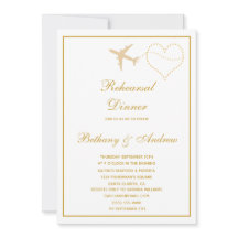 ホワイト金ゴールド旅行結婚のリハーサルディナー