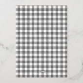 ホワイト金ゴールド書道写真楽しいクリスマスフォイル 箔シーズンカード (裏面)