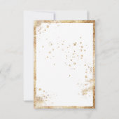 ホワイト金ゴールド植物学フローラブラック素朴サンキュー サンキューカード (裏面)