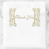 ホワイト金ゴールド王室の城童話プリンセスのお気に入り 長方形シール (バッグ)