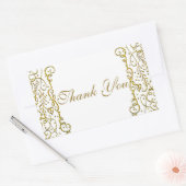 ホワイト金ゴールド王室の城童話プリンセスのお気に入り 長方形シール (封筒)