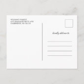 ホワイト金ゴールド看護卒業招待状はがき インビテーションポストカード (裏面)