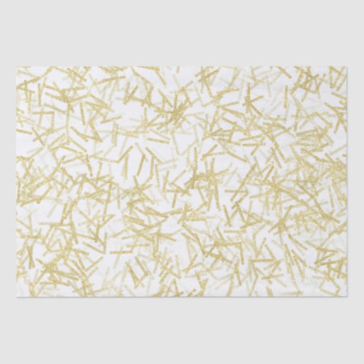 ホワイト金ゴールド紙吹雪ミュージックノート誕生日 薄葉紙 (正面)