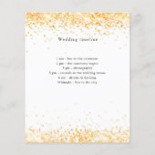 ホワイト金ゴールド紙吹雪結婚式プログラムの詳細 (裏面)