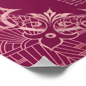 ホワイト金ゴールド素晴らしギャツビーアールデコシーティングチャート ポスター (角)