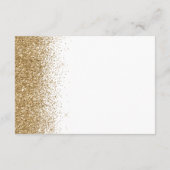 ホワイト金ゴールド結婚グリッターの詳細 エンクロージャーカード (裏面)