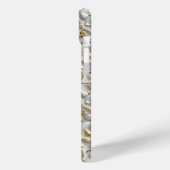 ホワイト金ゴールド装飾3Dフローラフローラ Case-Mate iPhoneケース (裏面 / 左)