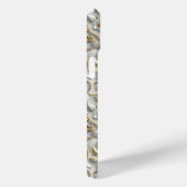 ホワイト金ゴールド装飾3Dフローラフローラ Case-Mate iPhoneケース (裏面 / 右)