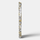 ホワイト金ゴールド装飾3Dフローラフローラ Case-Mate iPhoneケース (裏面 / 左)