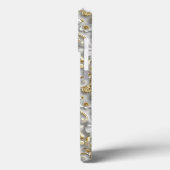ホワイト金ゴールド装飾3Dフローラフローラ Case-Mate iPhoneケース (裏面 / 左)