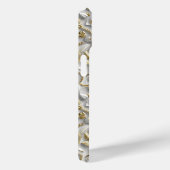 ホワイト金ゴールド装飾3Dフローラフローラ Case-Mate iPhoneケース (裏面 / 右)