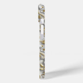 ホワイト金ゴールド装飾3Dフローラフローラ Case-Mate iPhoneケース (裏面 / 左)
