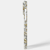 ホワイト金ゴールド装飾3Dフローラフローラ Case-Mate iPhoneケース (裏面 / 左)