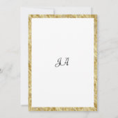 ホワイト金ゴールド離れエレガンスフローラテーブル番号 招待状 (裏面)