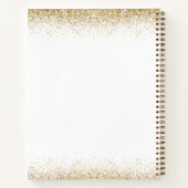 ホワイト金ゴールド4写真卒業ゲストノートブック ノートブック (裏面)