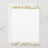 ホワイト金ゴールド&ブラックシックモダングラムバースデーパーティー 招待状 (裏面)