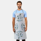 ホワイト開花の欲望オールオーバープリントエプロン エプロン (着用した状態)