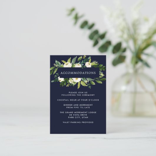 ホワイト開花 |の結婚ホテル詳細宿泊施設 エンクロージャーカード (スタンド正面)