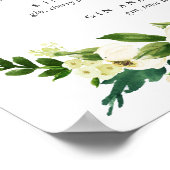 ホワイト開花 |シグネチャーカクテルメニューの署名 ポスター (角)